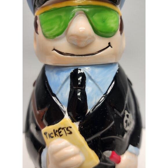 M.S.R. Imports Policeman Mug, Ceramic, Pewter Lid, Hand Painted, 8.25" Vintage - Picture 3 of 16